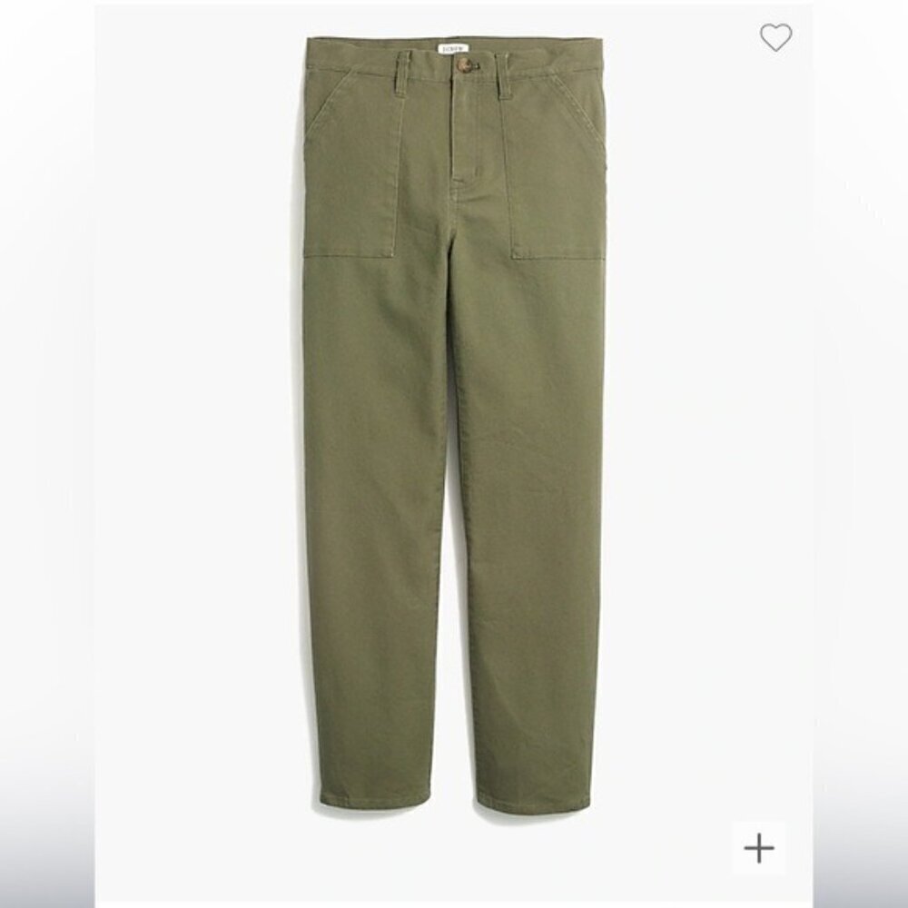 J Crew women’s factory army green stretch utility pant size 31 NEW NWT